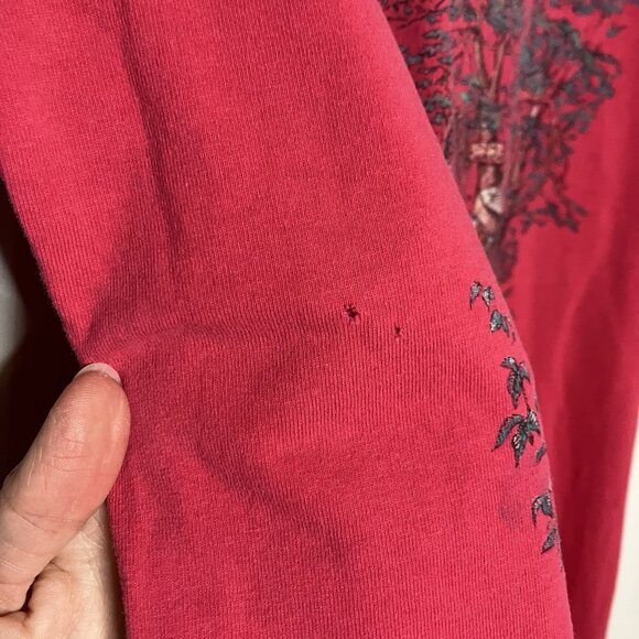 Vintage 90s Northern Reflections T-shirt Womens Pink Canada Day Cottage Nature - Picture 2 of 8